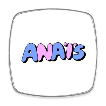 Anais - Viereckiger Kühlschrankmagnet - Weiß - Vorne