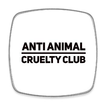 Anti Animal Cruelty Club Vegan Saying - Square fridge magnet - white - Front