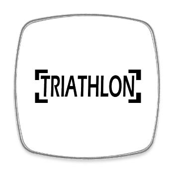 Triathlon Swim Bike Run Marathon - Viereckiger Kühlschrankmagnet - Weiß - Vorne