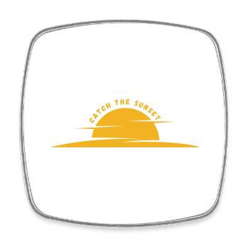 Beautiful Sunset Design - Viereckiger Kühlschrankmagnet - Weiß - Vorne