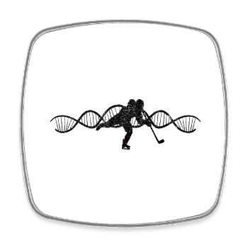 Hockey sur glace Sports d’hiver Cadeau d’équipe de hockey sur glace - Magnet carré - blanc - Devant