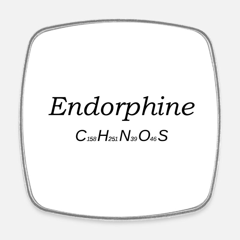 Endorphine - Magnet carré - blanc