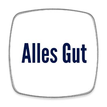 alles gut - Viereckiger Kühlschrankmagnet - Weiß - Vorne