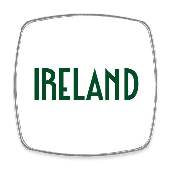 Irland - Viereckiger Kühlschrankmagnet - Weiß - Vorne