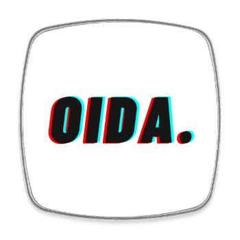 oida. - Das Wiener Original - Viereckiger Kühlschrankmagnet - Weiß - Vorne