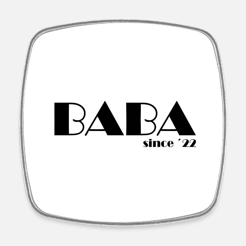 BABA 22 s - Magnet carré - blanc