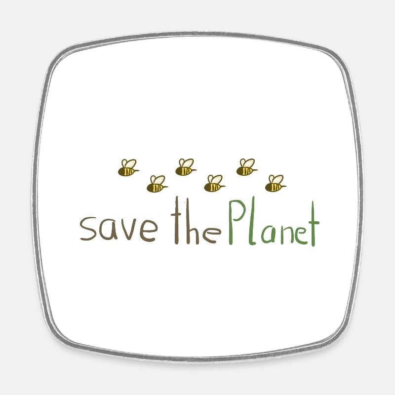 sauver la planète abeilles conservation de la nature protection du climat - Magnet carré - blanc
