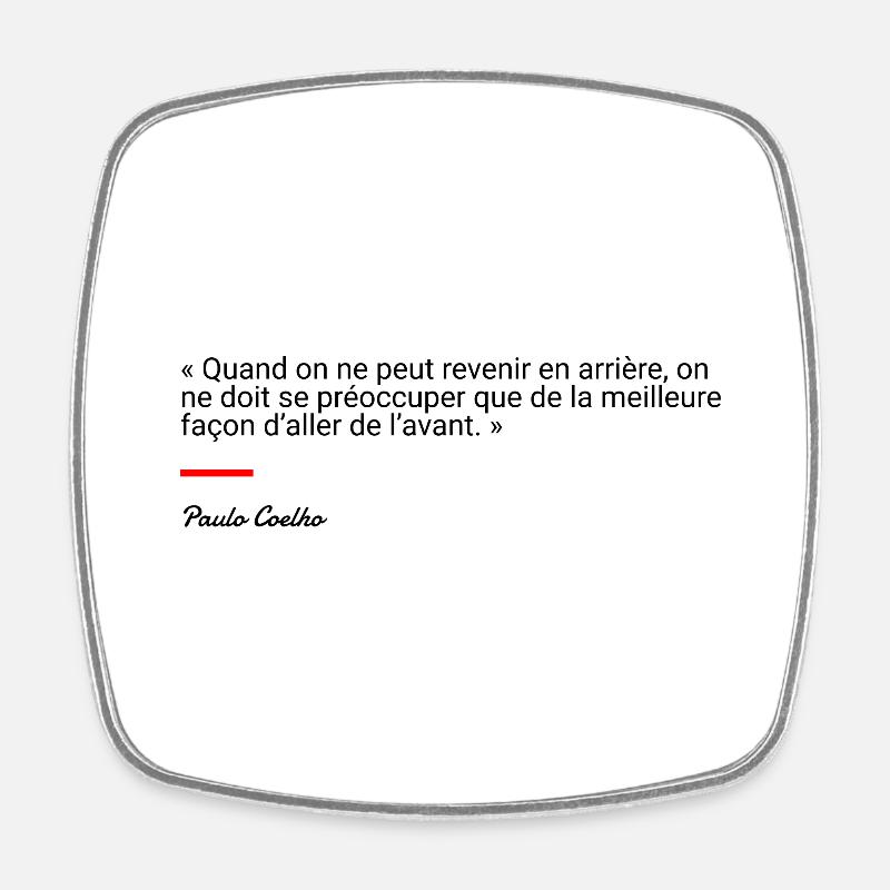 Paulo Coelho - Magnet carré - blanc