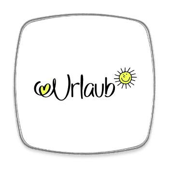 Urlaub in der Sonne - Viereckiger Kühlschrankmagnet - Weiß - Vorne