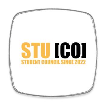 Student Council Since 2022 - Square fridge magnet - white - Front