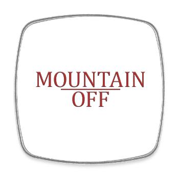 Mountain off - Viereckiger Kühlschrankmagnet - Weiß - Vorne