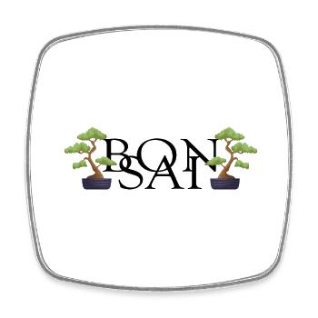 bonsai nebari yamadori japan bonsai garden - Square fridge magnet - white - Front