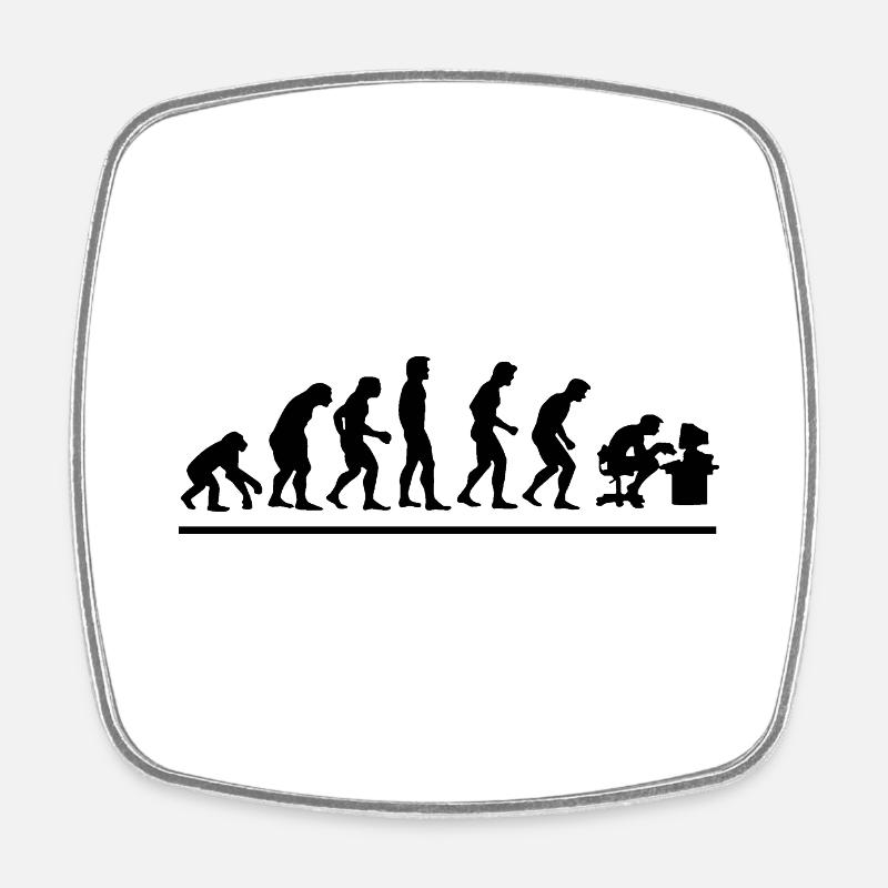 Évolution geek - Magnet carré - blanc