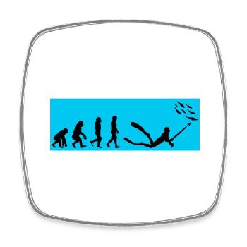 Spearfishing Spearfisher Spearfisherman fishing - Square fridge magnet - white - Front