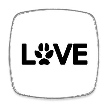 Love Dog Paw 1 Vecteur - Magnet carré - blanc - Devant
