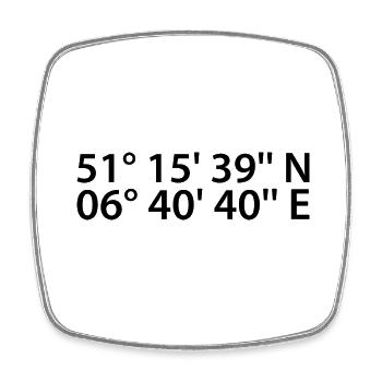 Meerbusch coordinates - Square fridge magnet - white - Front