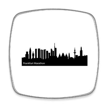 Frankfurt Marathon Skyline #Marathon #Franfurt - Viereckiger Kühlschrankmagnet - Weiß - Vorne