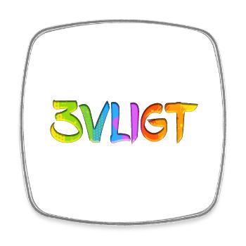 sms chat language fortifications english three 3 three - Square fridge magnet - white - Front