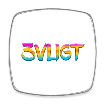 sms chat language fortifications english three 3 three - Square fridge magnet - white - Front