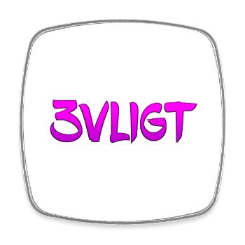 sms chat language fortifications english three 3 three - Square fridge magnet - white - Front