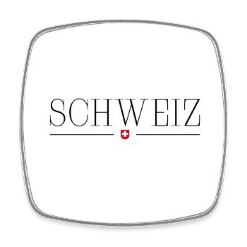 Schweiz - Viereckiger Kühlschrankmagnet - Weiß - Vorne