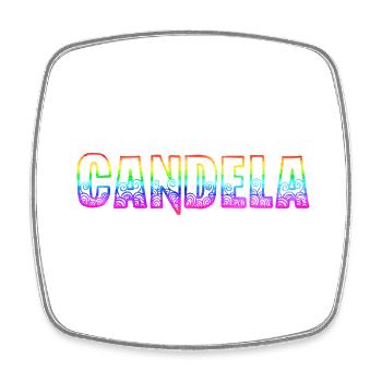 candela rs rainbow - Square fridge magnet - white - Front