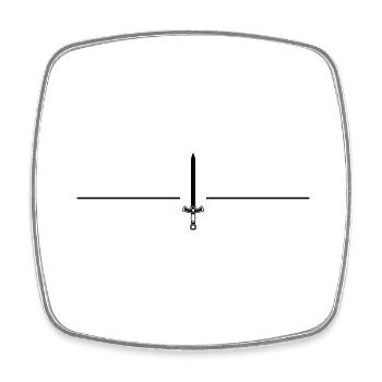 Sword Icon Line - Square fridge magnet - white - Front