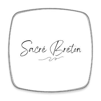 sacré Breton - cadeau breton - idée cadeau breton - Magnet carré - blanc - Devant
