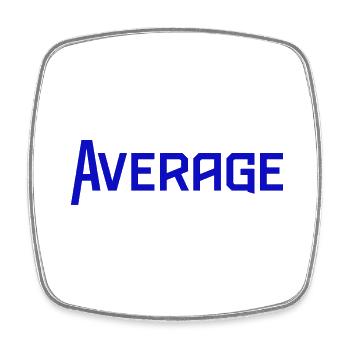 Average Average Font Word - Square fridge magnet - white - Front