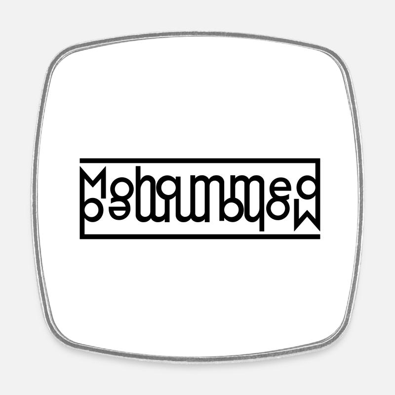 Mohammed Logo - Viereckiger Kühlschrankmagnet - Weiß