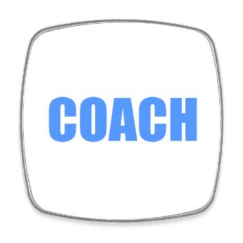 Coach - Square fridge magnet - white - Front