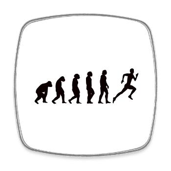 Jogger cardio fit jogging running training race - Square fridge magnet - white - Front