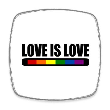Love is love - Square fridge magnet - white - Front