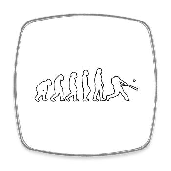 Baseball Baseball Game Gift Baseball Lovers - Square fridge magnet - white - Front