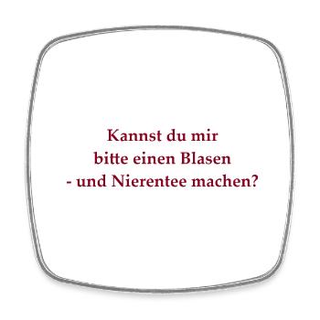 Blasen- und Nierentee - Viereckiger Kühlschrankmagnet - Weiß - Vorne