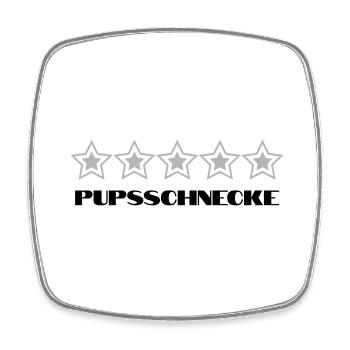 pupsschnecke - Viereckiger Kühlschrankmagnet - Weiß - Vorne