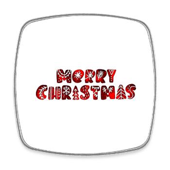 Frohe Weihnachten Weihnachten Weihnachtsfeiertag Winter Weihnachtsmann Fröhlich - Viereckiger Kühlschrankmagnet - Weiß - Vorne