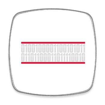 Binary Code Program Language - Square fridge magnet - white - Front