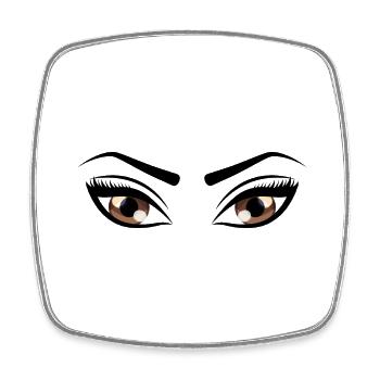 Augen - Viereckiger Kühlschrankmagnet - Weiß - Vorne
