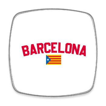 Barcelona - Square fridge magnet - white - Front