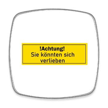 verlieben verliebt liebe Geschenk Geschenkidee - Viereckiger Kühlschrankmagnet - Weiß - Vorne