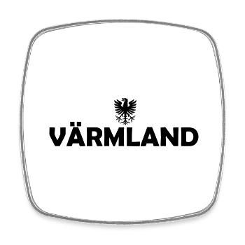 Värmland - Square fridge magnet - white - Front
