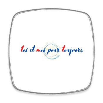 toi et moi pour toujours - Magnet carré - blanc - Devant