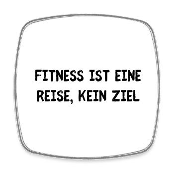 Fitness ist eine Reise - Viereckiger Kühlschrankmagnet - Weiß - Vorne
