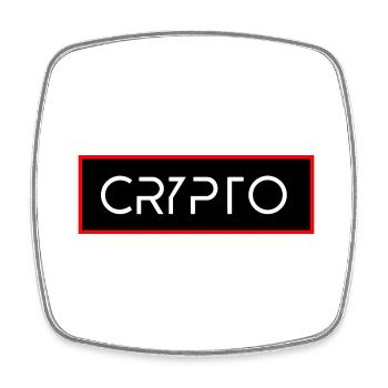Bitcoin Trading Crypto Aktien - Viereckiger Kühlschrankmagnet - Weiß - Vorne