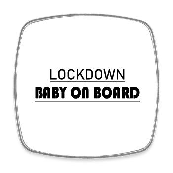 Schwangerschaft Babyparty Babyshower Boy Girl - Viereckiger Kühlschrankmagnet - Weiß - Vorne