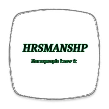 hrsmanshp /Horsemanship - Viereckiger Kühlschrankmagnet - Weiß - Vorne