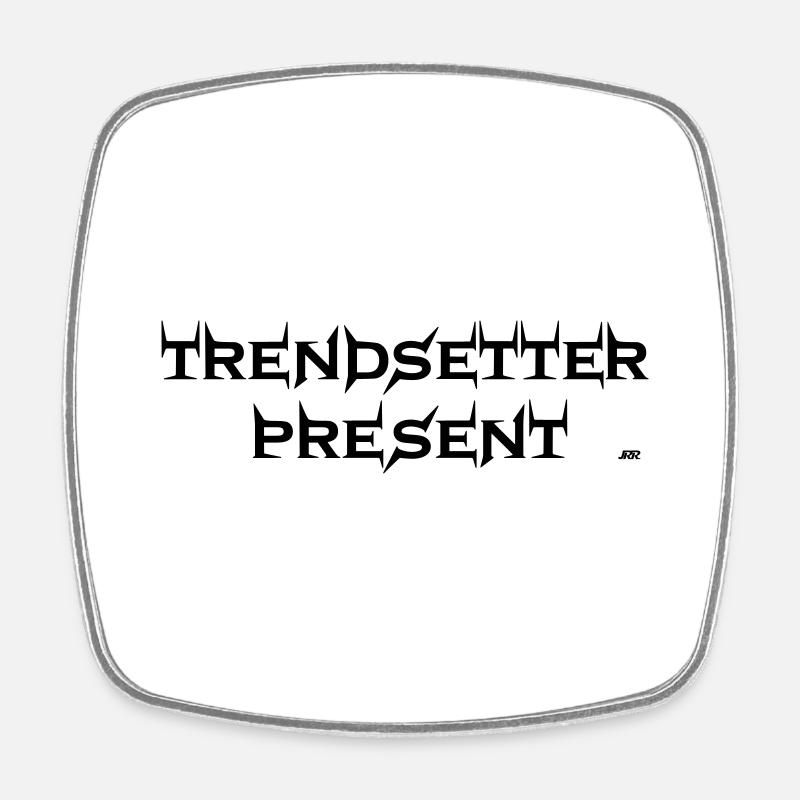 Trendsetter present - Viereckiger Kühlschrankmagnet - Weiß