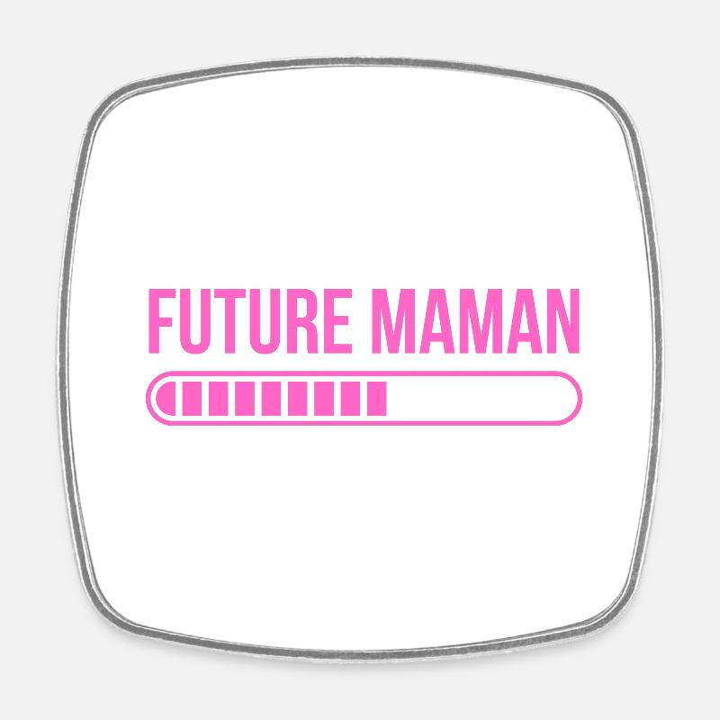 Future Maman - Magnet carré - blanc