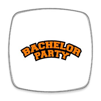 Bachelor Party - Square fridge magnet - white - Front